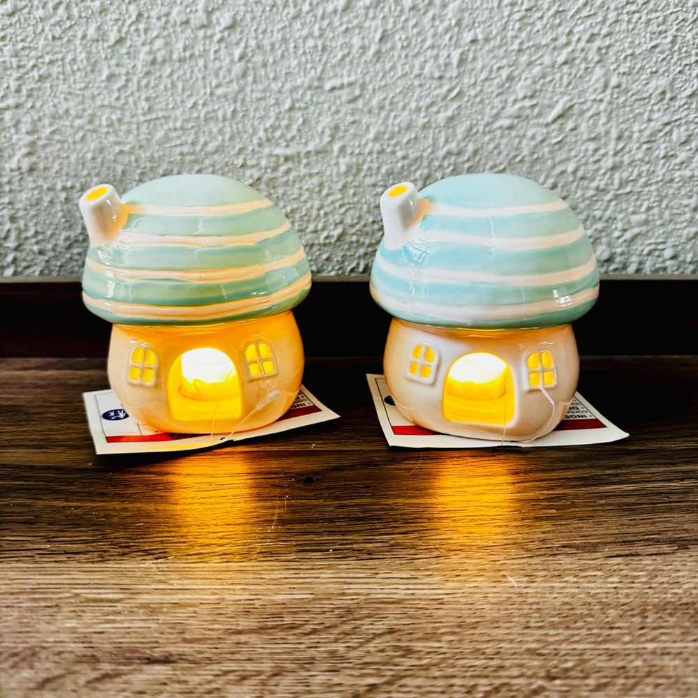 New Spritz Light Up Mushroom Fairy Houses